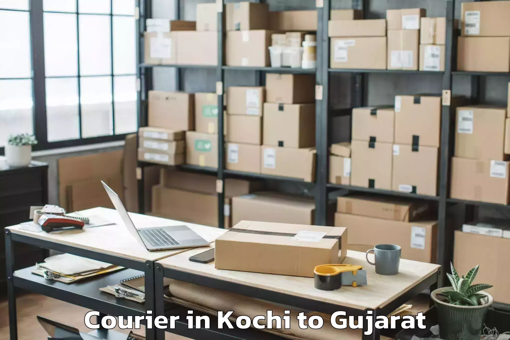 Kochi to Krantiguru Shyamji Krishna Ver Courier